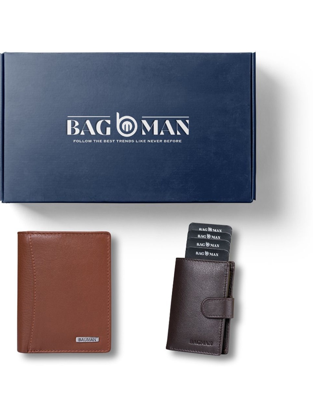 

BAGMAN Unisex Accessory Gift Set of, Brown