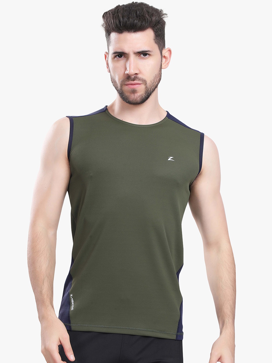 

Z Zagros Round Neck Innerwear Vests 77B-OLIVE-S