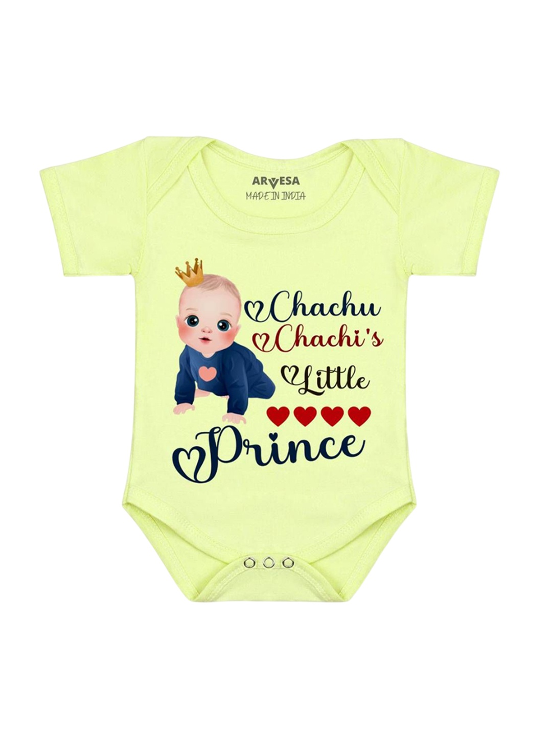 

Arvesa Chachu Chachi'S Little Prince Printed Romper, Yellow