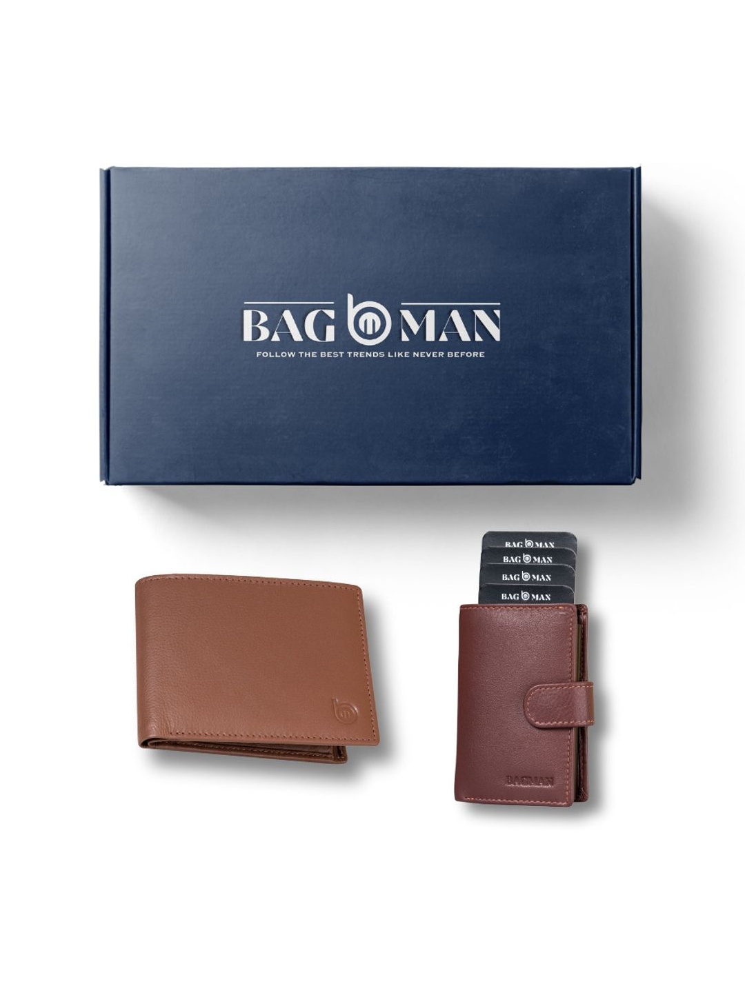 

BAGMAN Unisex Accessory Gift Set of, Brown