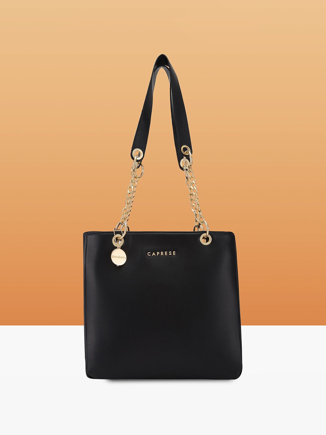 

DressBerry X CAPRESE Structured Shoulder Bag with Quilted, Black