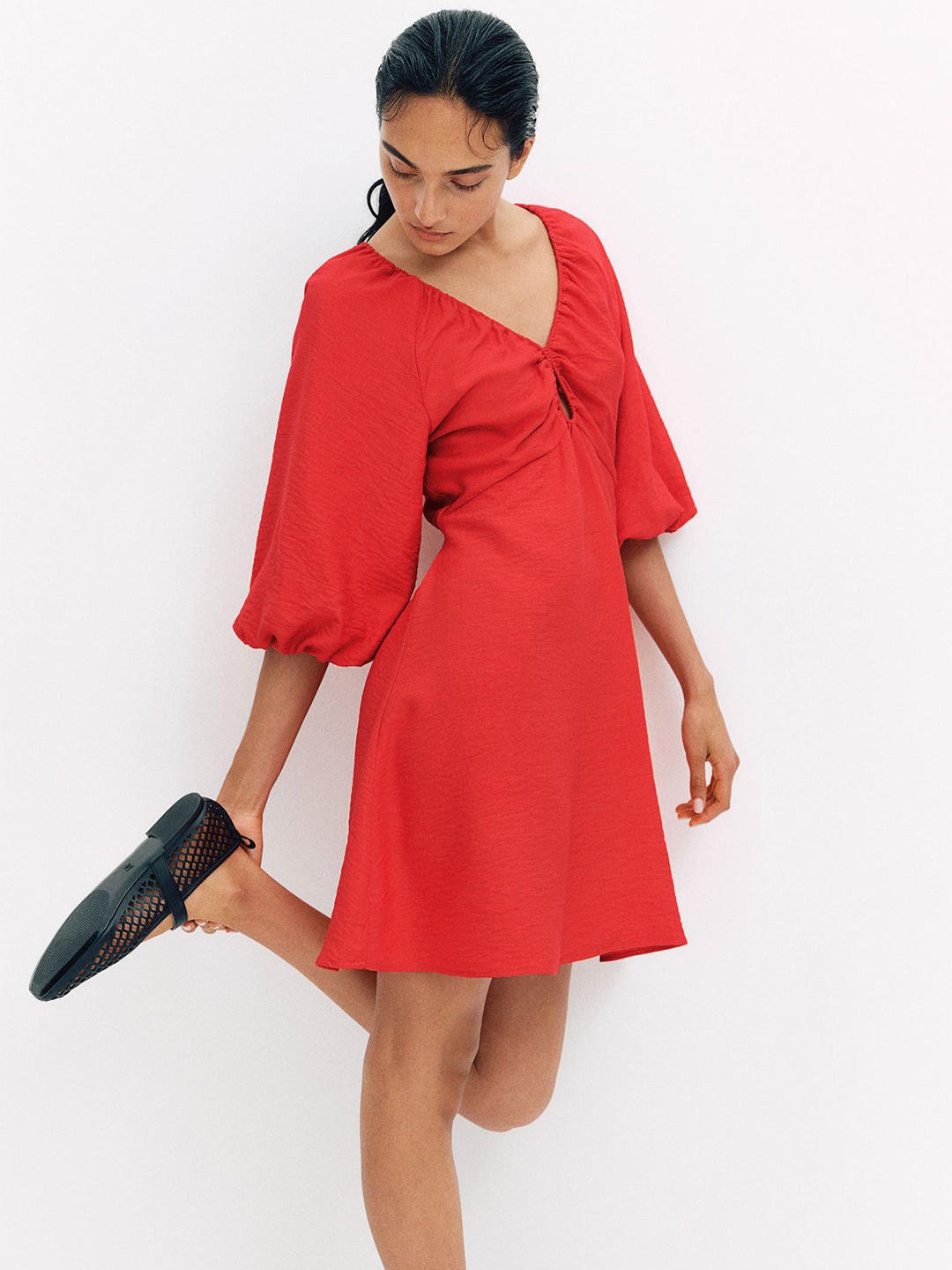 

H&M Crepe Mini Dress, Red