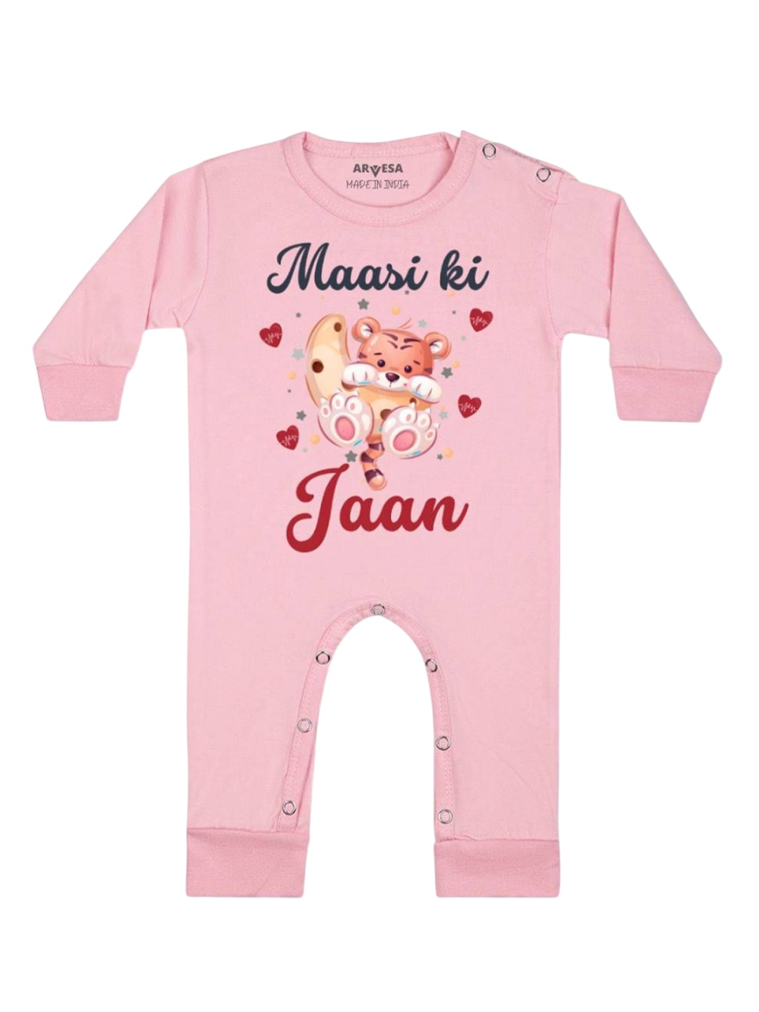 

Arvesa Kids Maasi Ki Jaan Printed Baby Romper, Pink