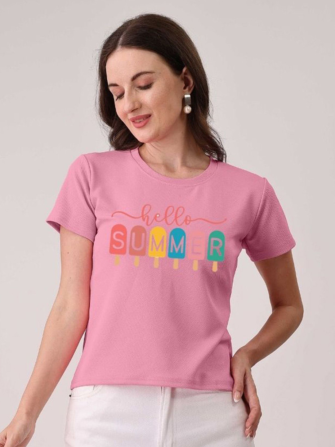 

Moda Rapido Women Printed T-shirt, Pink