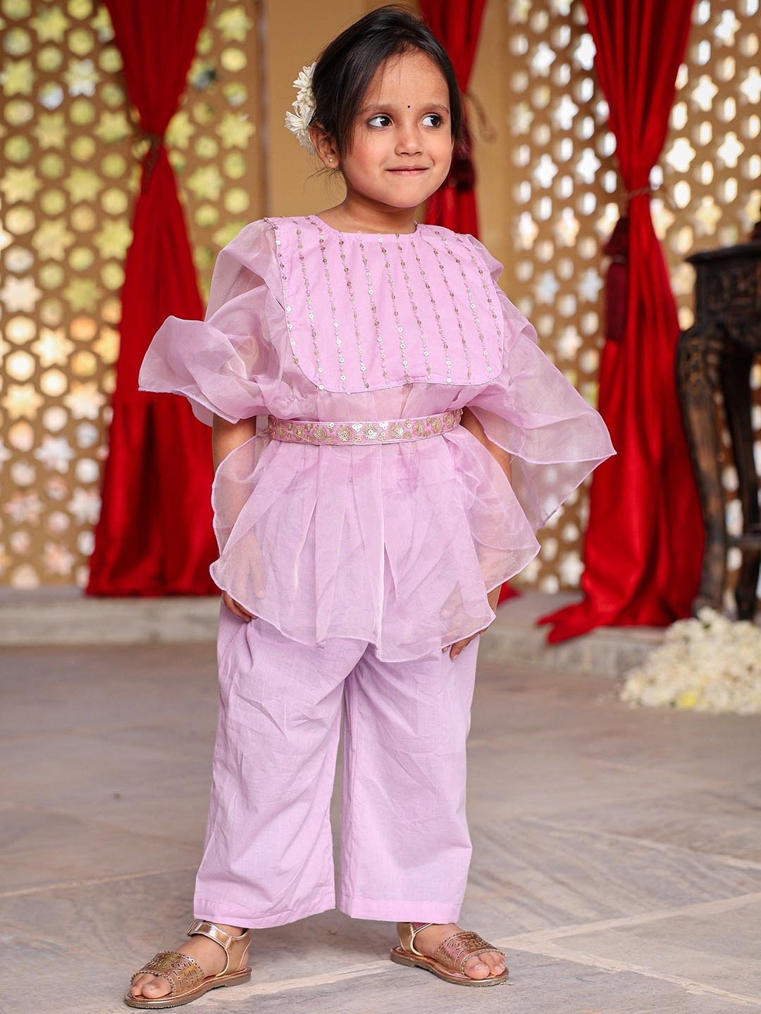 

Thread & Button Girls Sunshine Sequin Kaftan Set, Pink