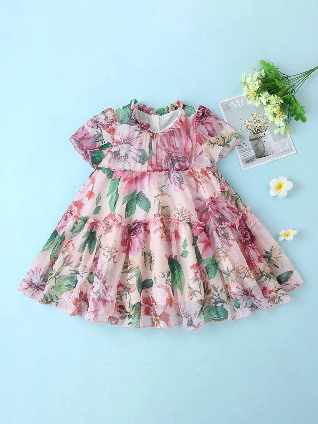 

BAESD Floral Print Fit & Flare Dress, Pink