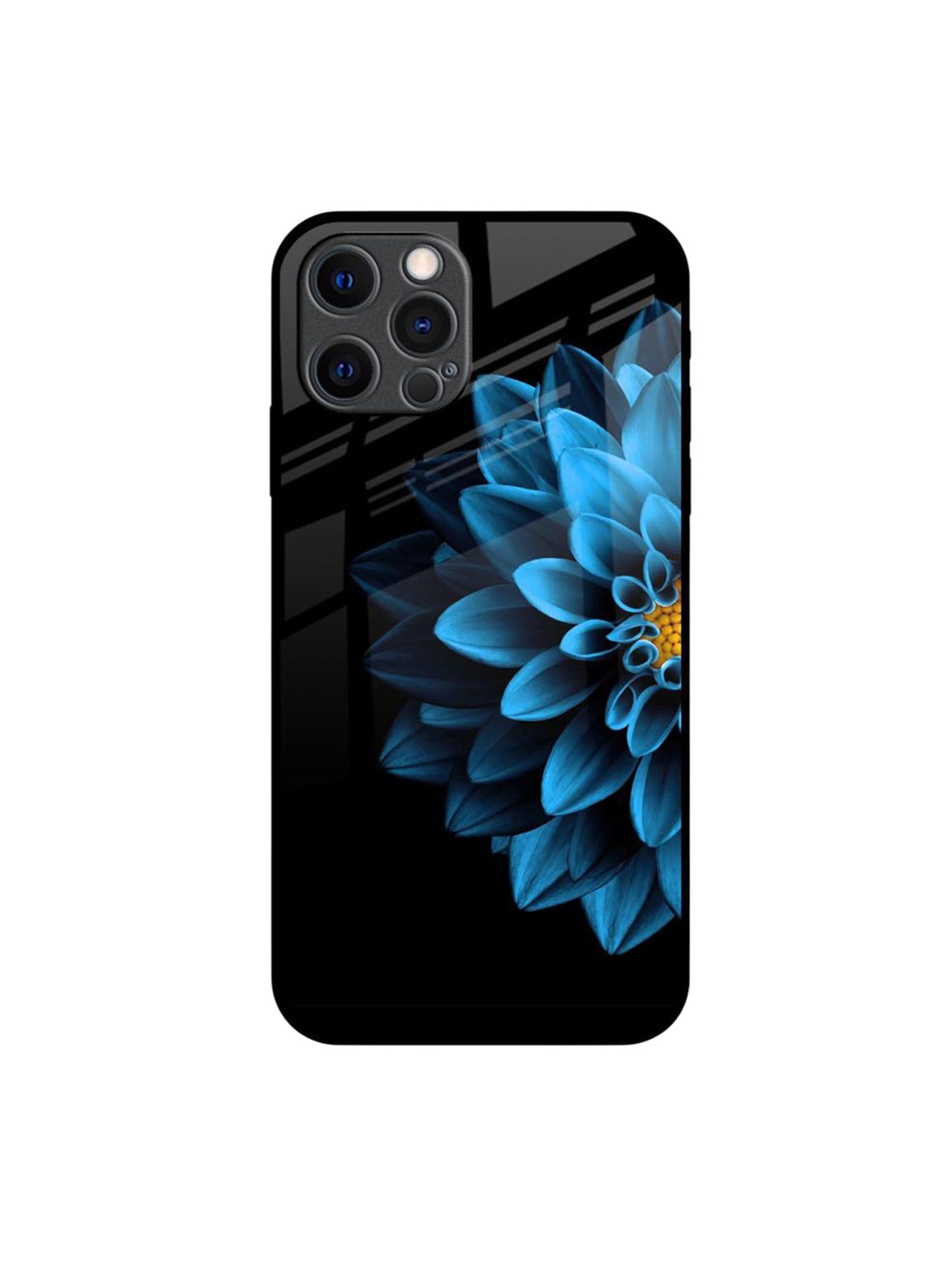 

QRIOH Floral Printed iPhone 12 Pro Max Back Case Mobile Accessories, Black