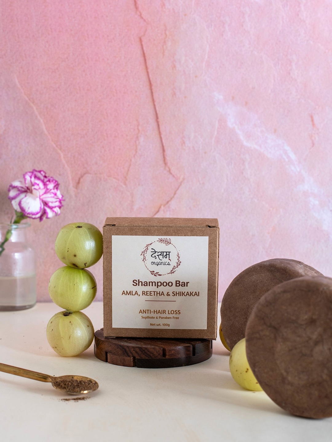 

Desam Organics Amla Reetha Shikkai Shampoo - 125 g, Brown