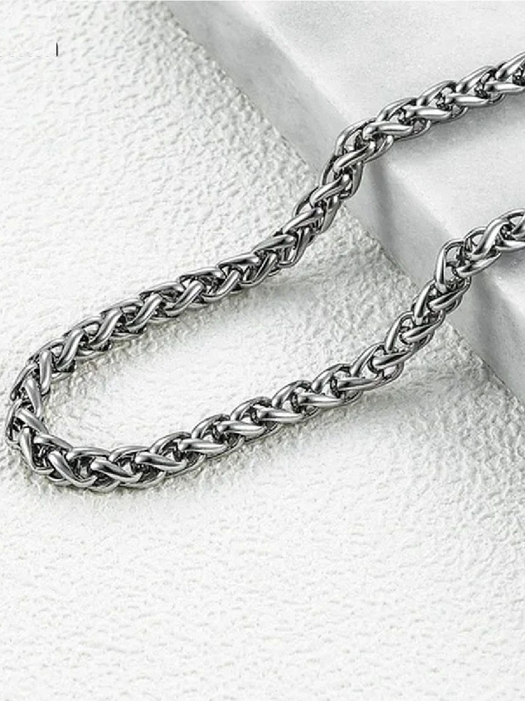 

Crazy Fashion Unisex Stainless Steel Silver-Plated Statement Chain
