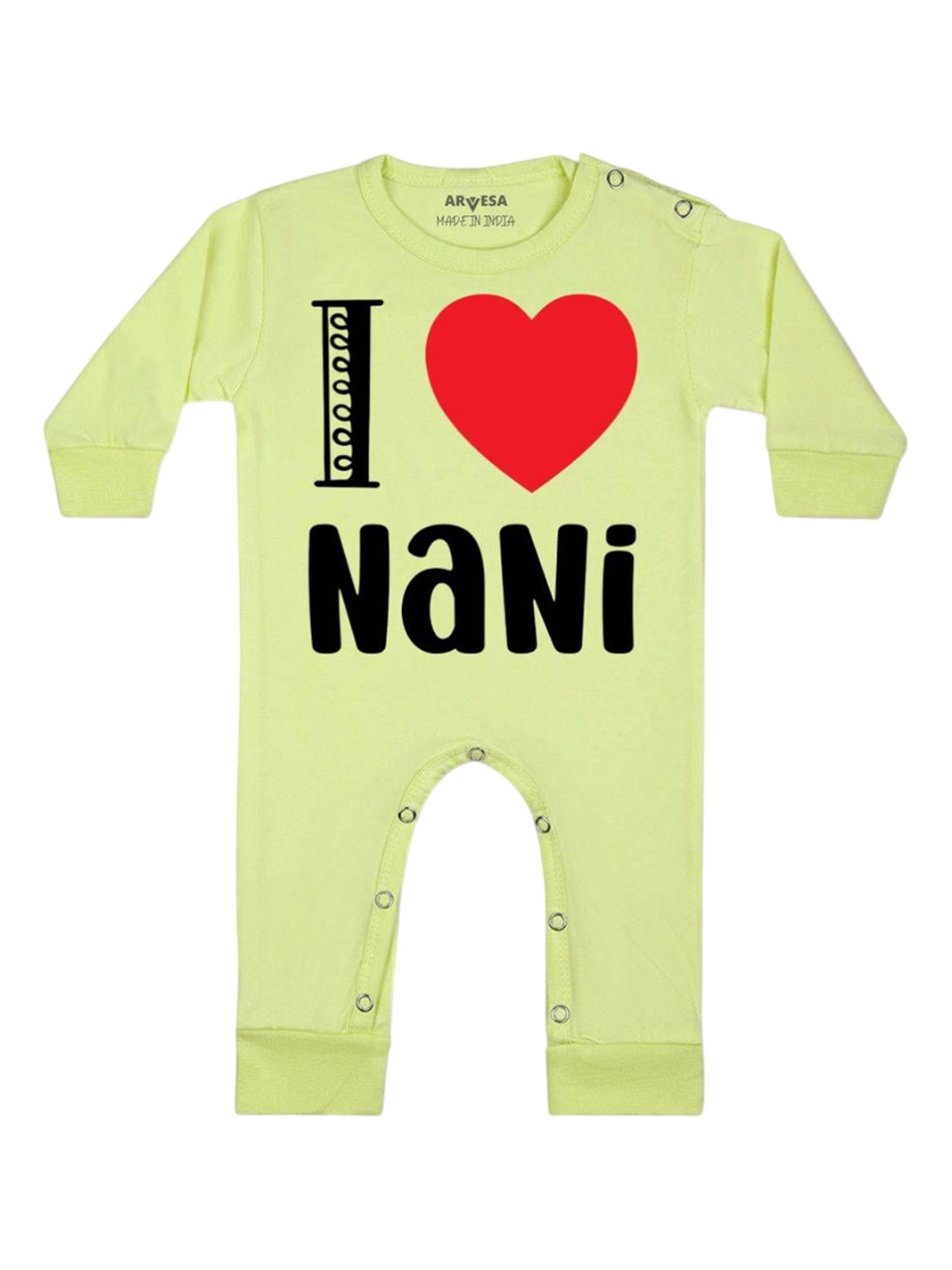 

Arvesa Kids Printed Baby Romper, Yellow