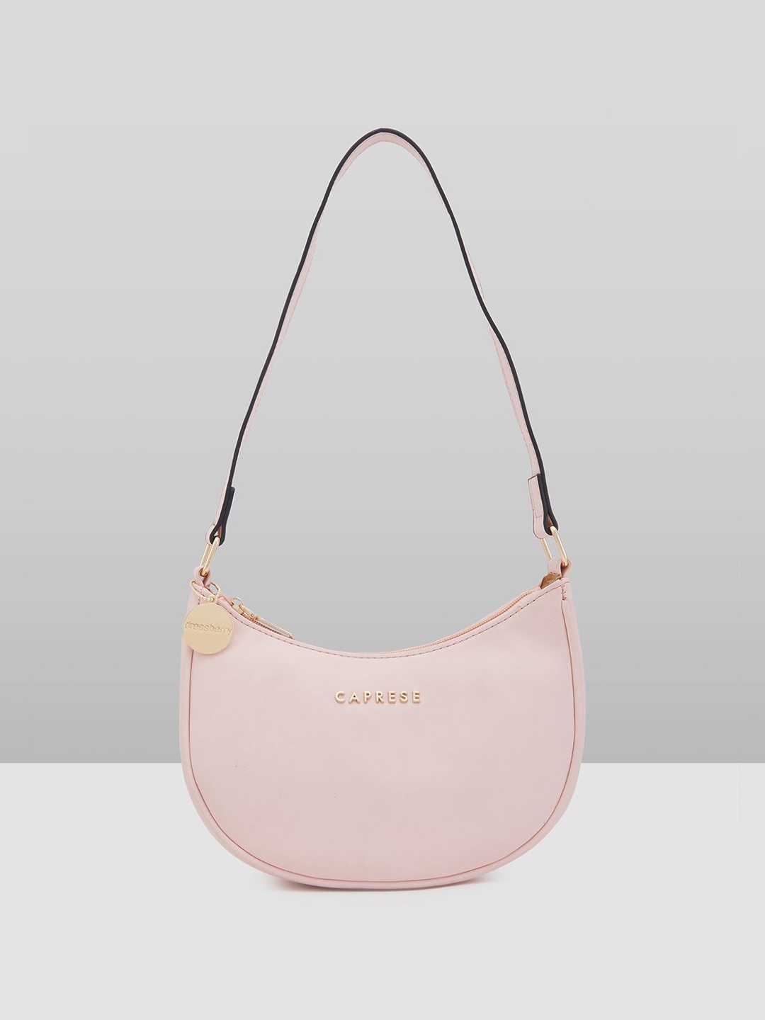 

DressBerry X CAPRESE Half Moon Hobo Bag with Tasselled, Pink