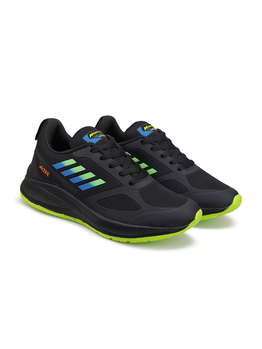 

NOBELITE Men Running Non-Marking Shoes, Black
