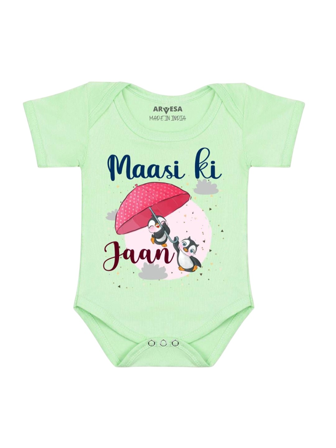 

Arvesa Kids Maasi Ki Jaan Printed Romper, Green