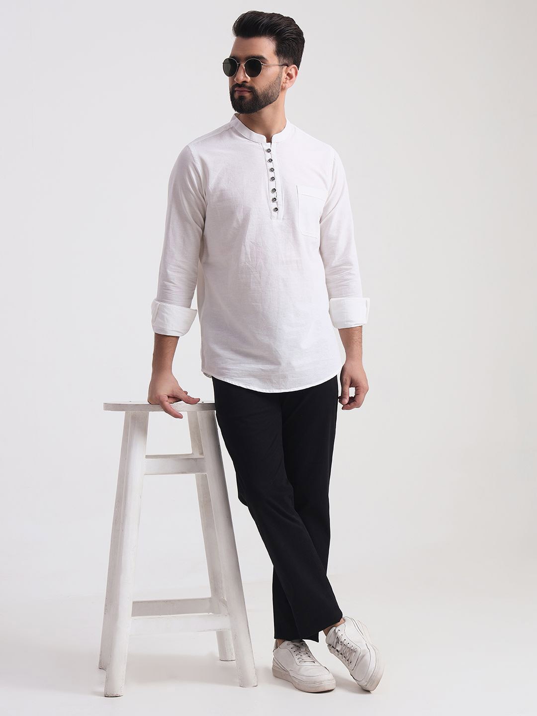 

ENSPYR Men Opaque Casual Shirt, White