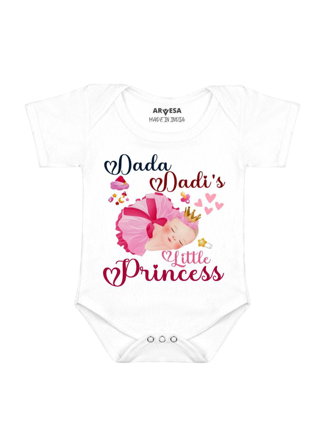 

Arvesa Kids Printed Romper, White