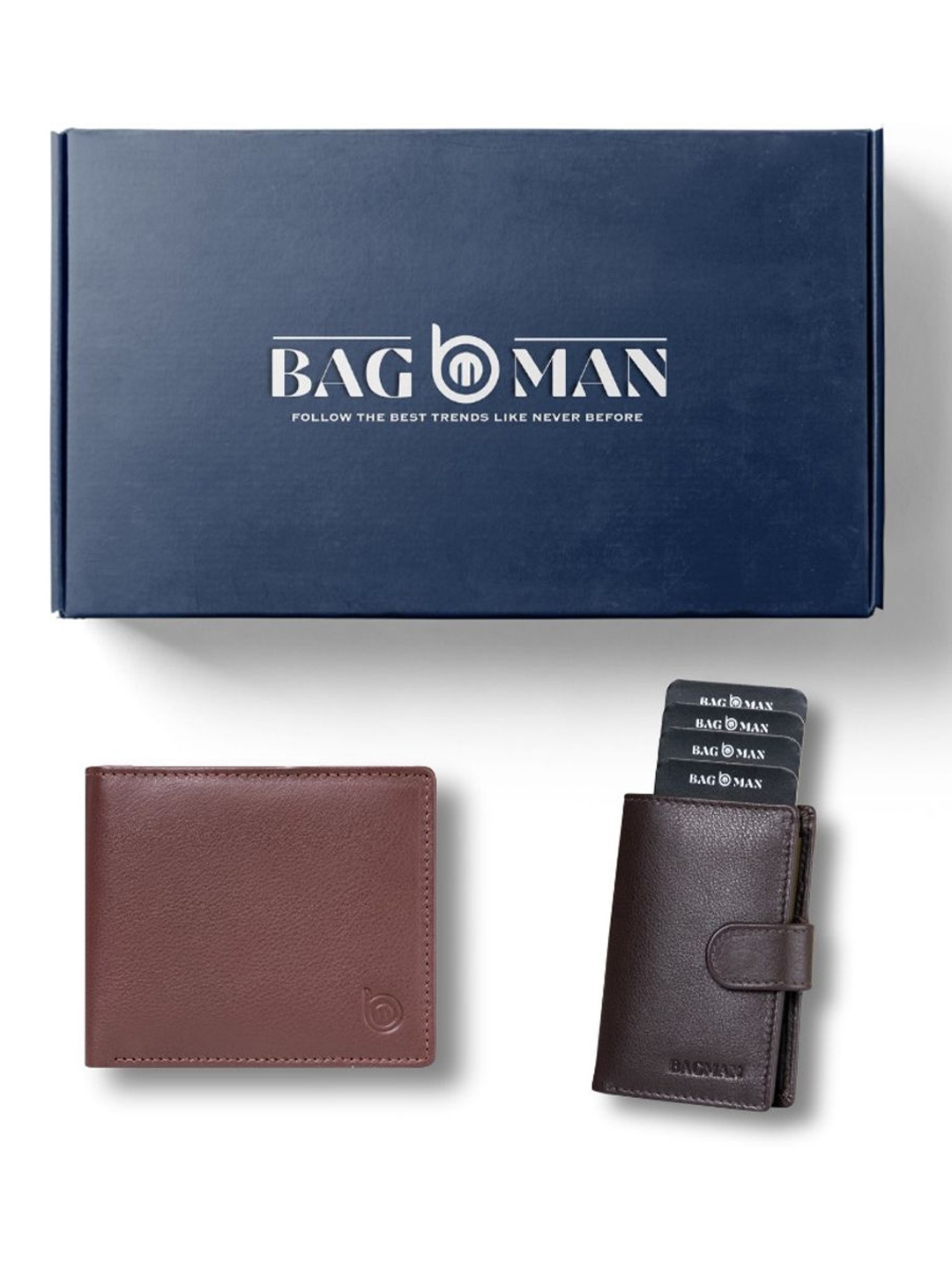 

BAGMAN Unisex Accessory Gift Set of, Brown