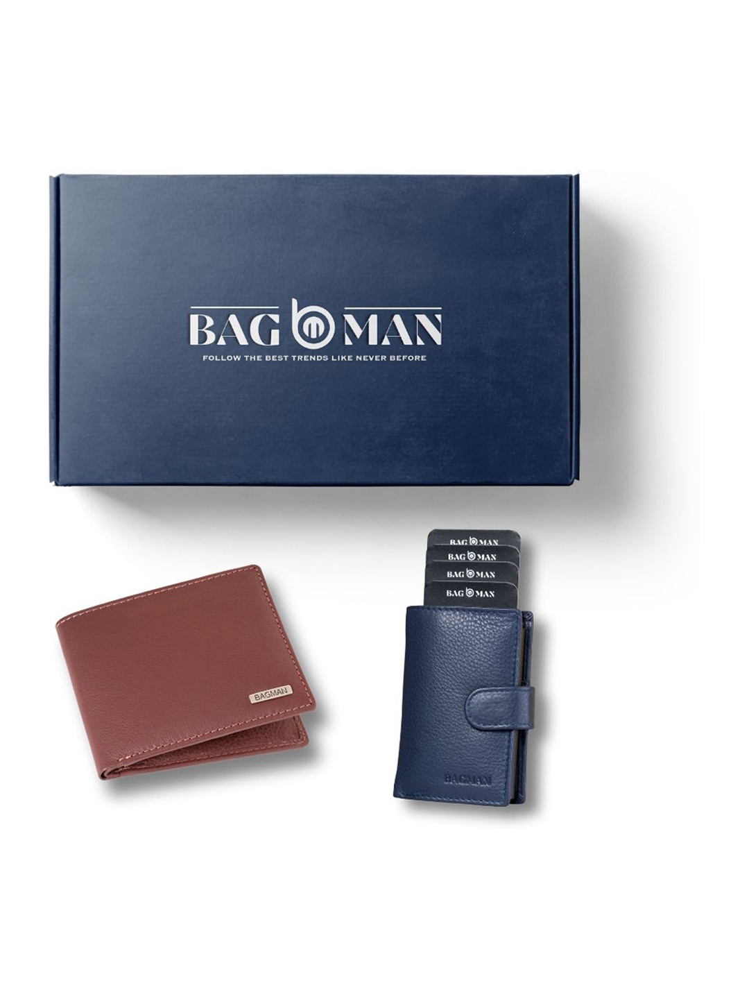 

BAGMAN Unisex Accessory Gift Set of, Navy blue