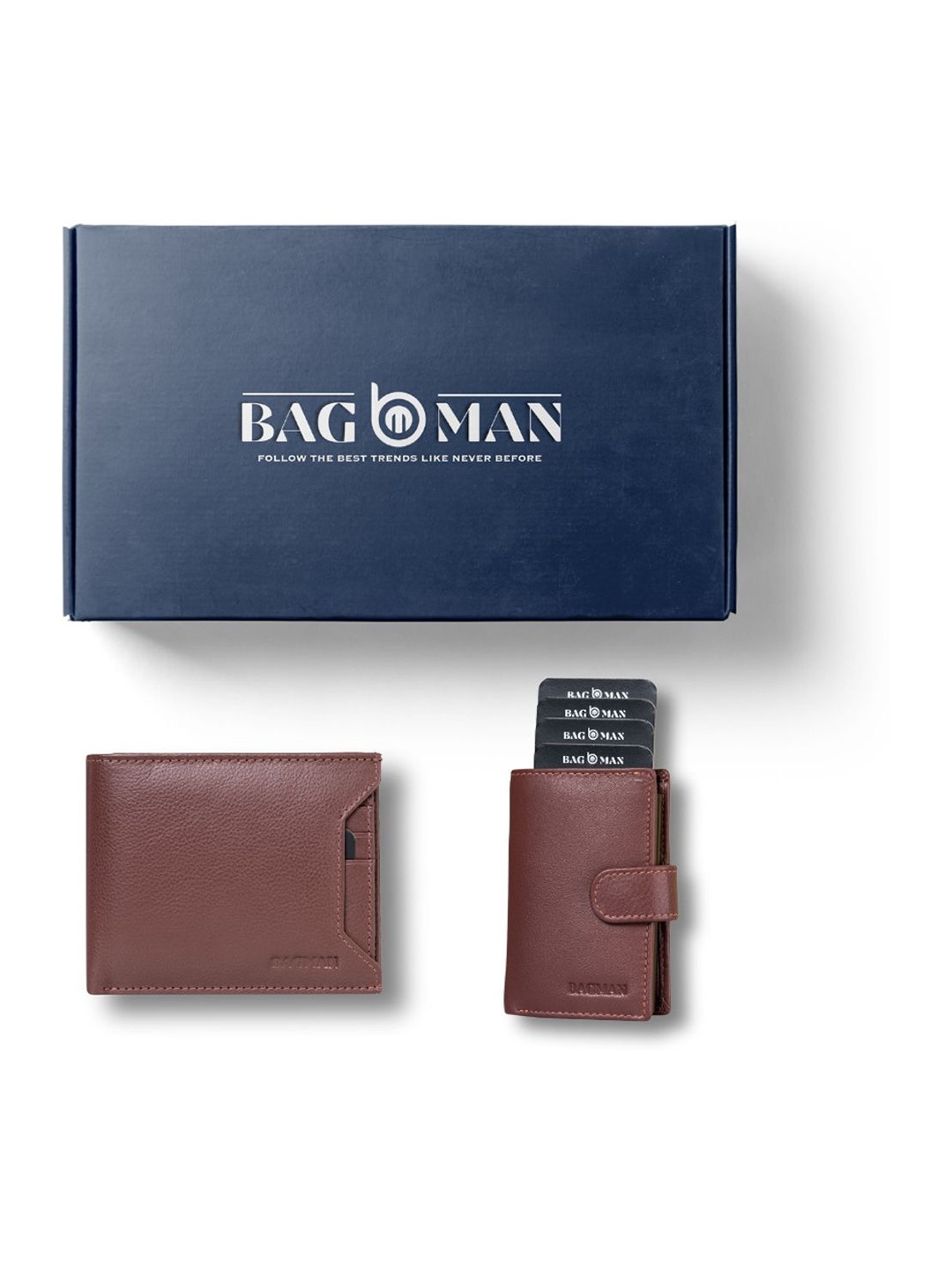 

BAGMAN Unisex Accessory Gift Set of, Brown