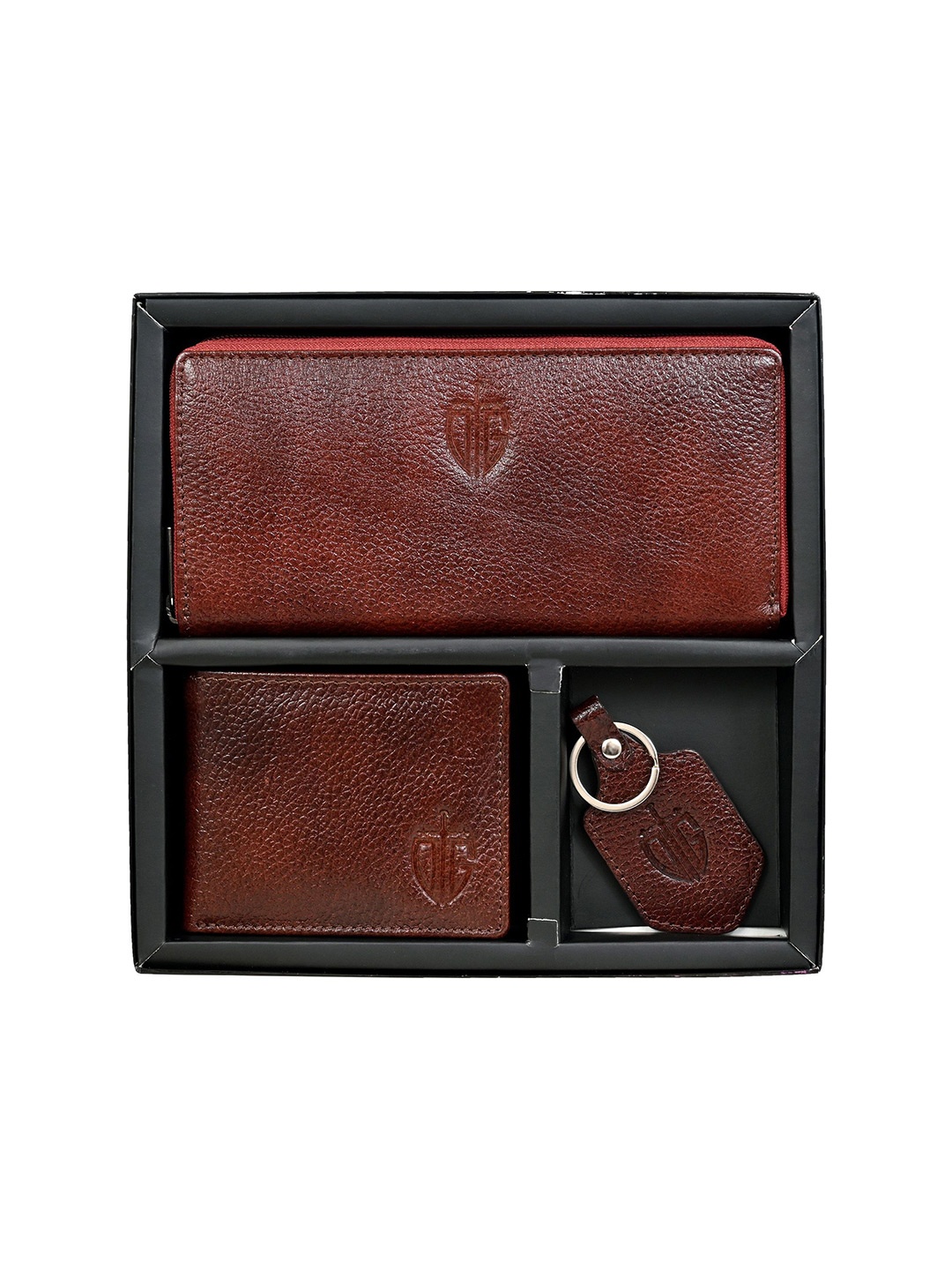 

HOUSE OF OLIVEGREEN Brown Leather Accessory Gift Set