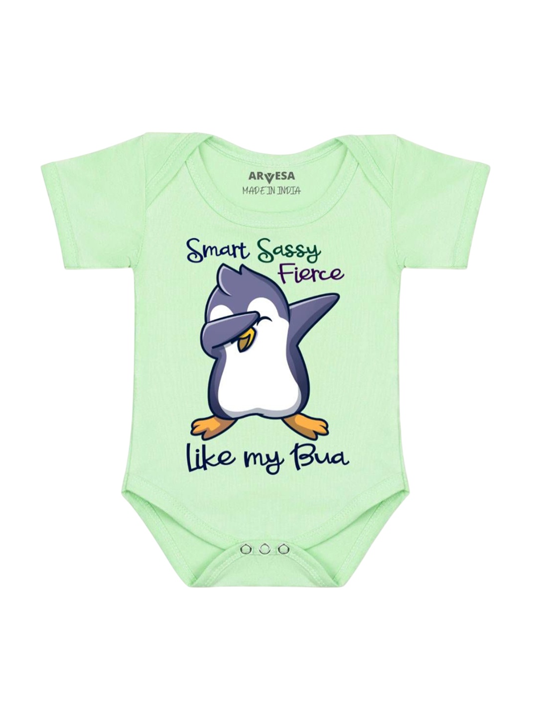 

Arvesa Kids Printed Romper, Sea green