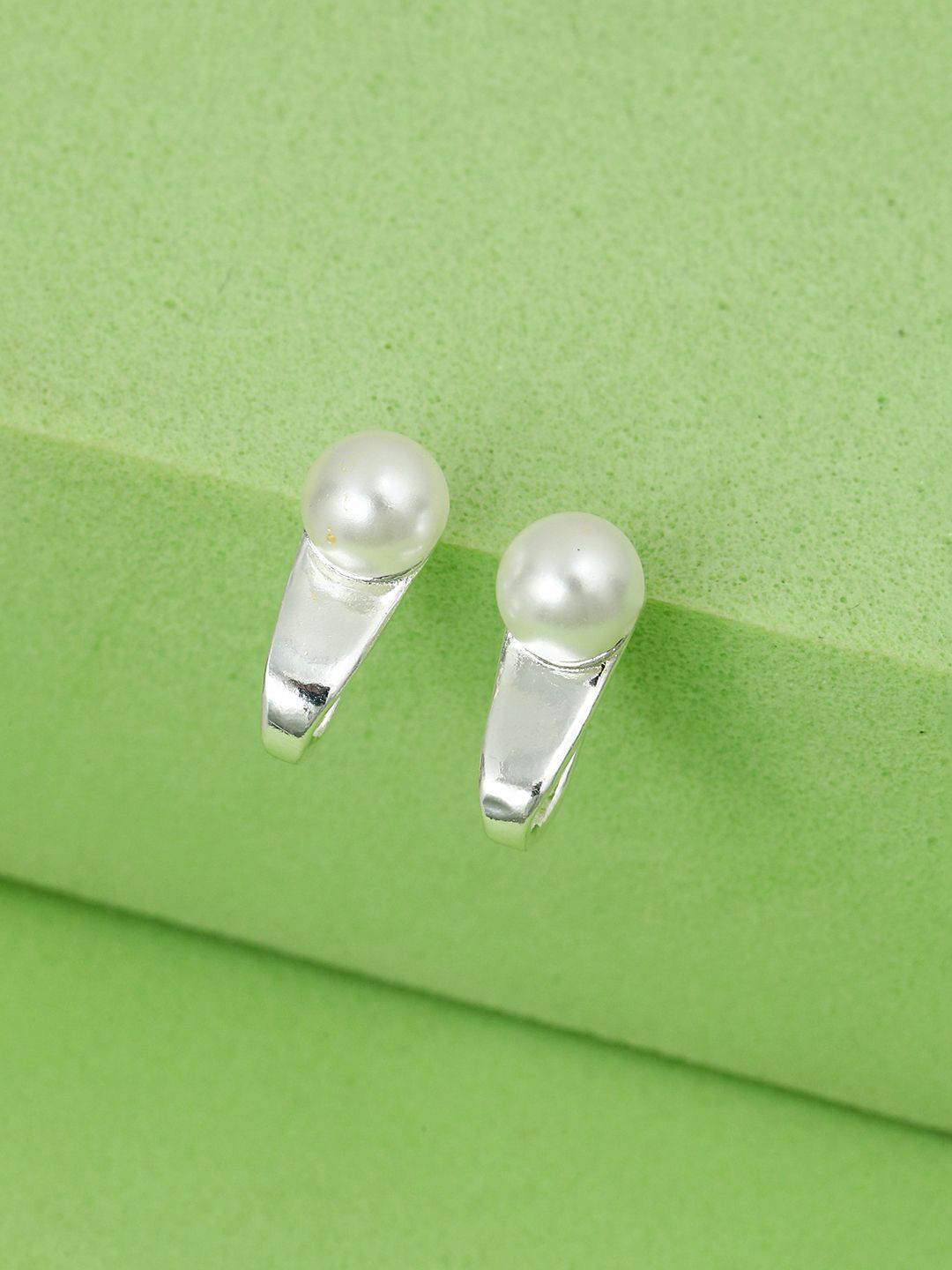 

MAIRA 925 Sterling Silver Rhodium-Plated Cubic Zirconia Stone Studded Drop Earrings