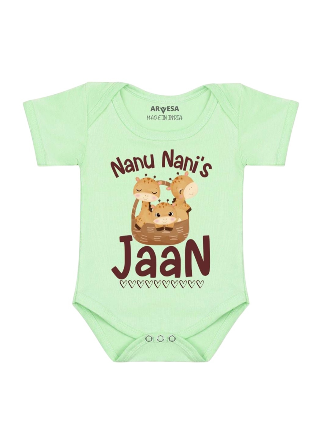 

Arvesa Kids Nanu Nani'S Jaan Printed Romper, Green