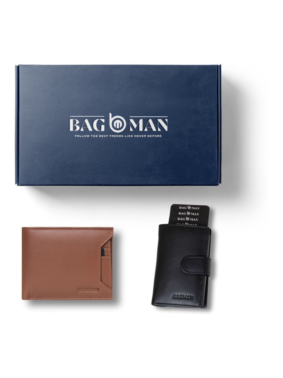 

BAGMAN Unisex Accessory Gift Set of, Brown