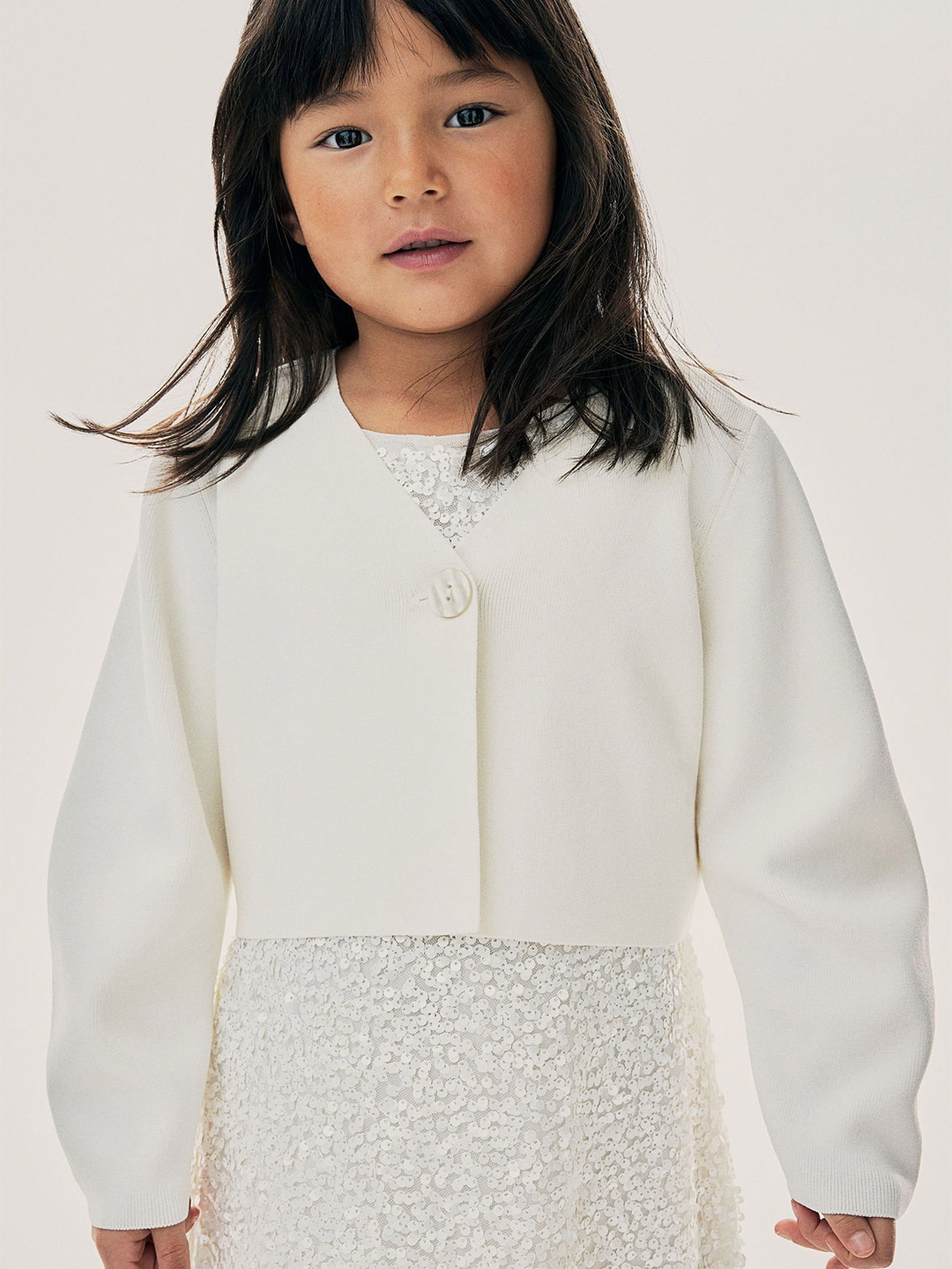 

H&M V-Neck Cardigan, White