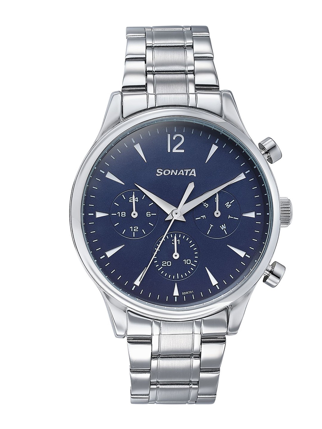 

Sonata Men Skeleton Dial & Reset Time Analogue Watch 77146SM02, Blue