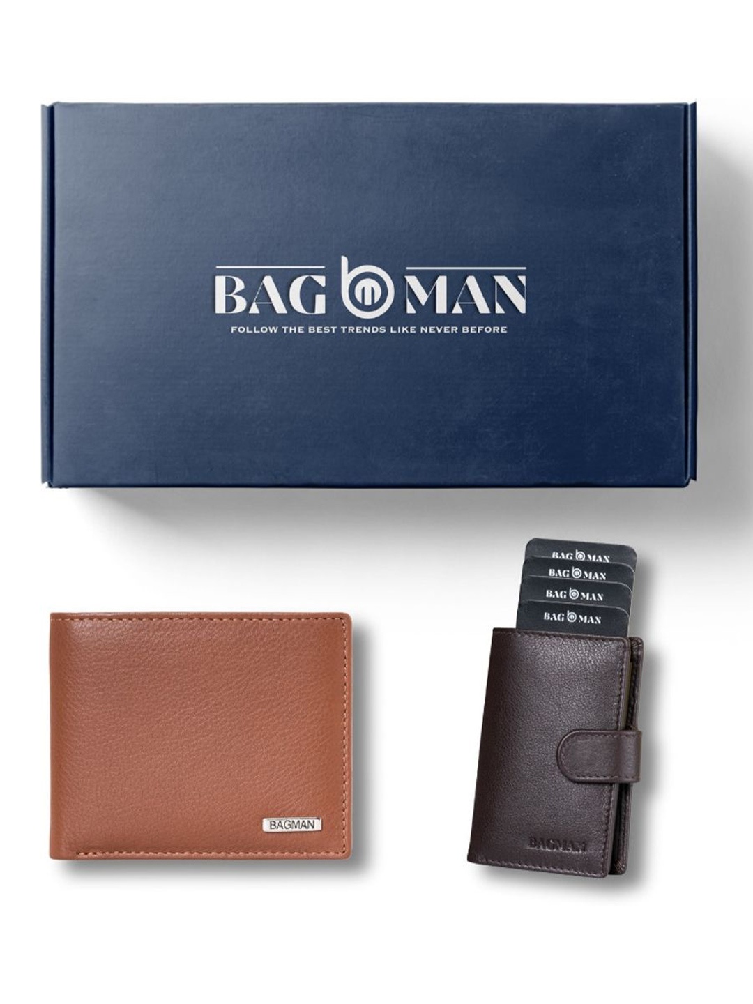 

BAGMAN Unisex Accessory Gift Set of, Brown