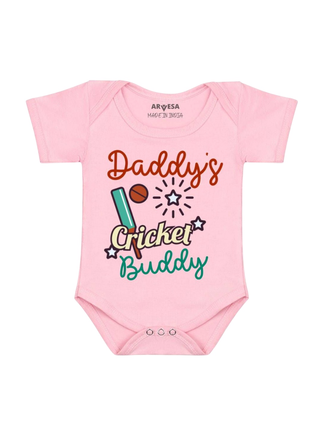 

Arvesa Infants Kids Printed Short Sleeves Romper, Pink