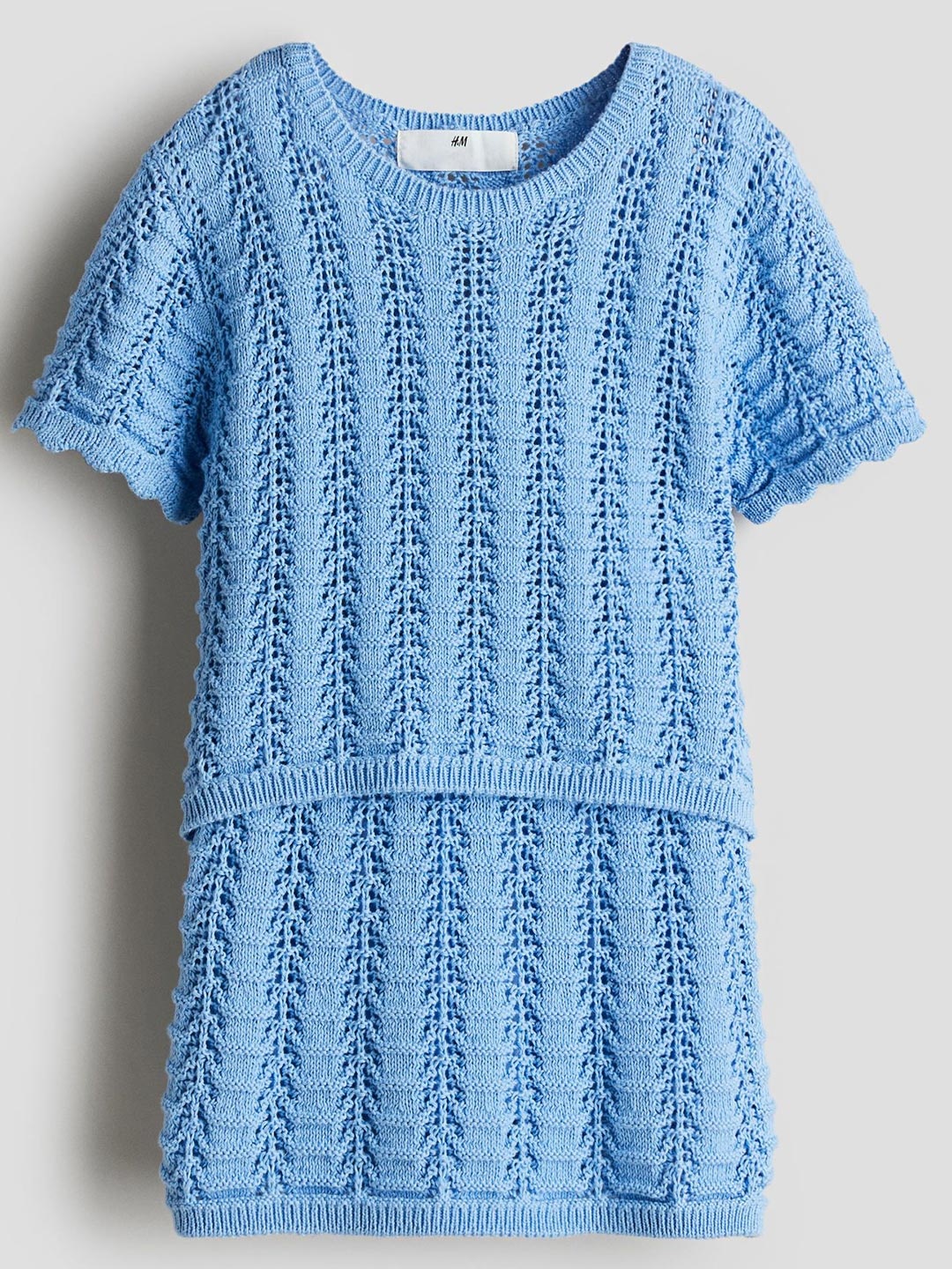 

H&M 2-Piece Pointelle-Knit Set, Blue