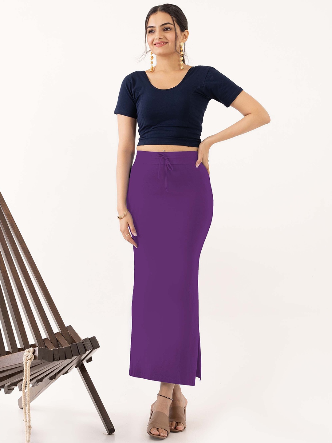 

IndianRang 4-Way Stretchable Seamless Saree Shapewear, Purple