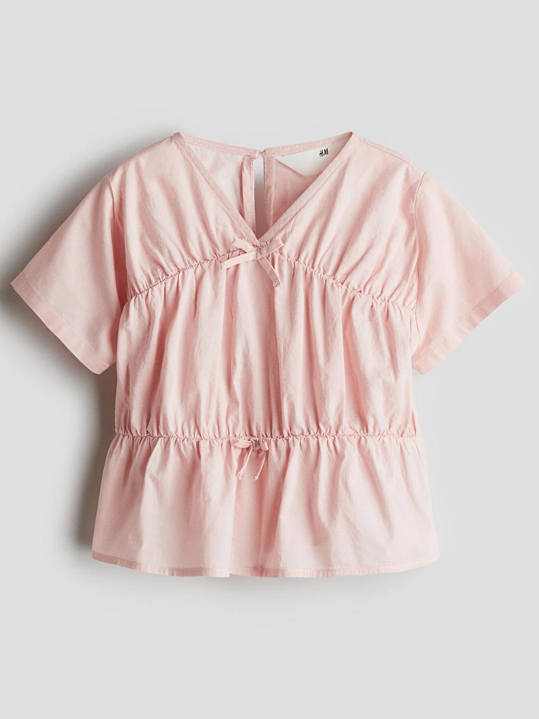 

H&M Peplum Cotton Blouse, Pink