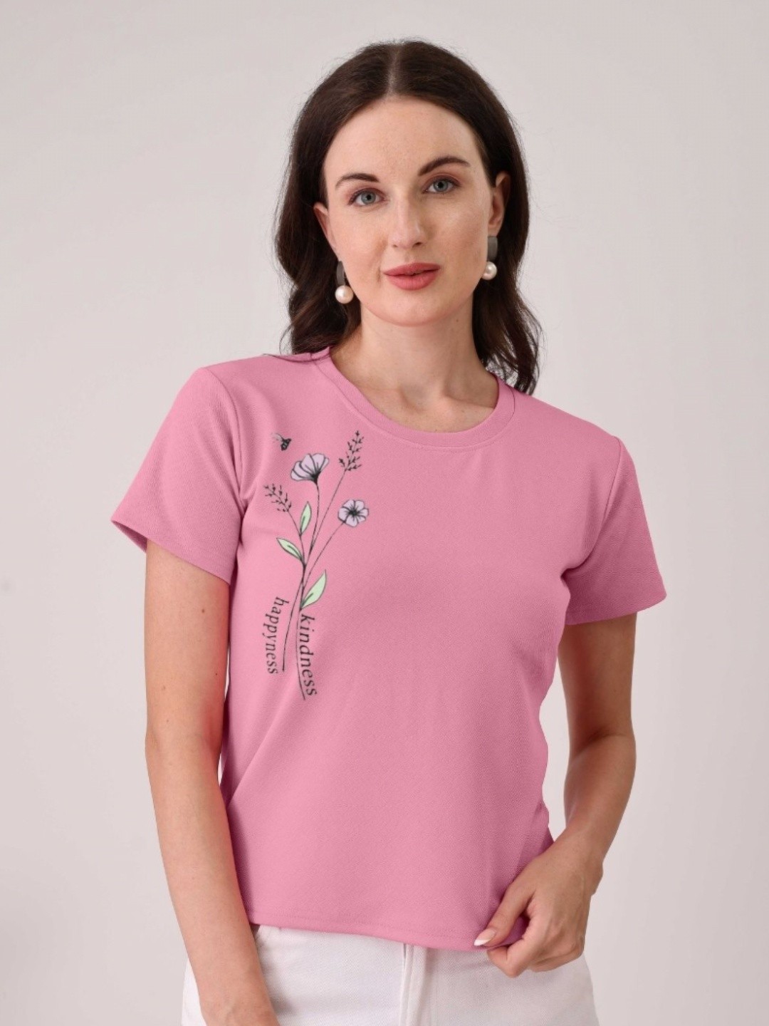 

Moda Rapido Women Printed T-shirt, Pink