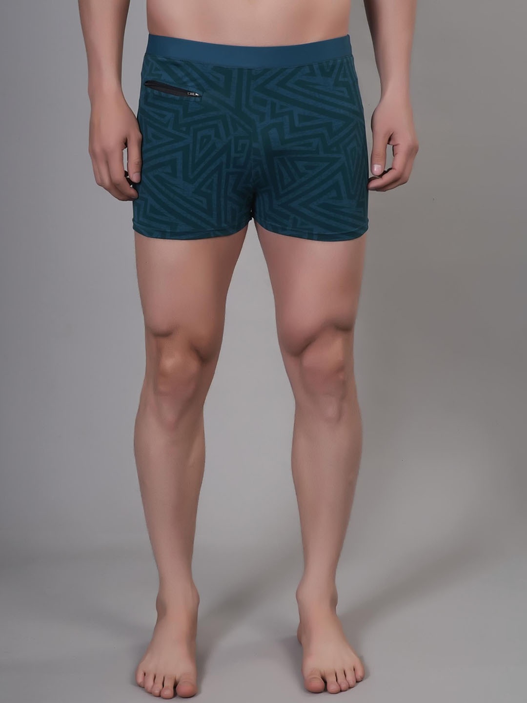 

UllasPemium Men Printed Swim Shorts, Teal