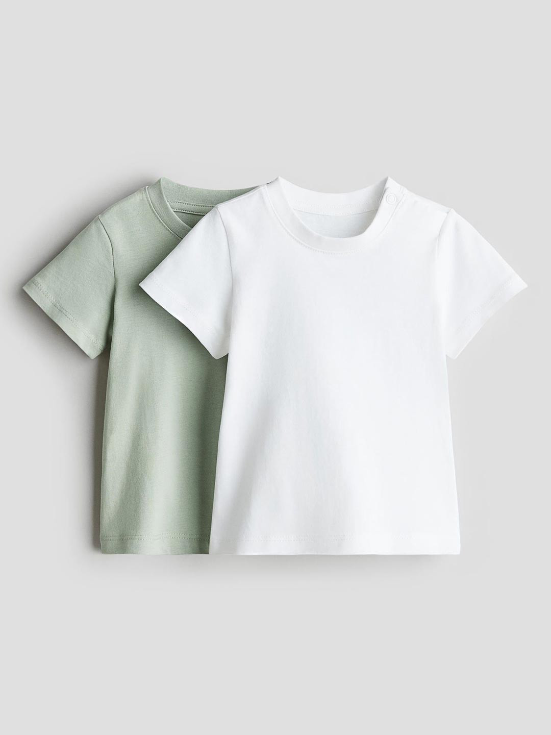 

H&M 2-Pack Cotton T-shirts, Green