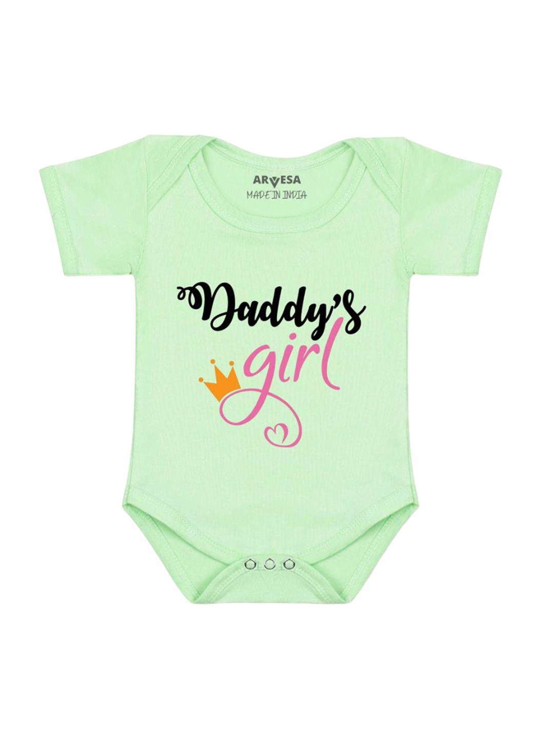 

Arvesa Infants Kids Daddy Girl Printed Cotton Romper, Green