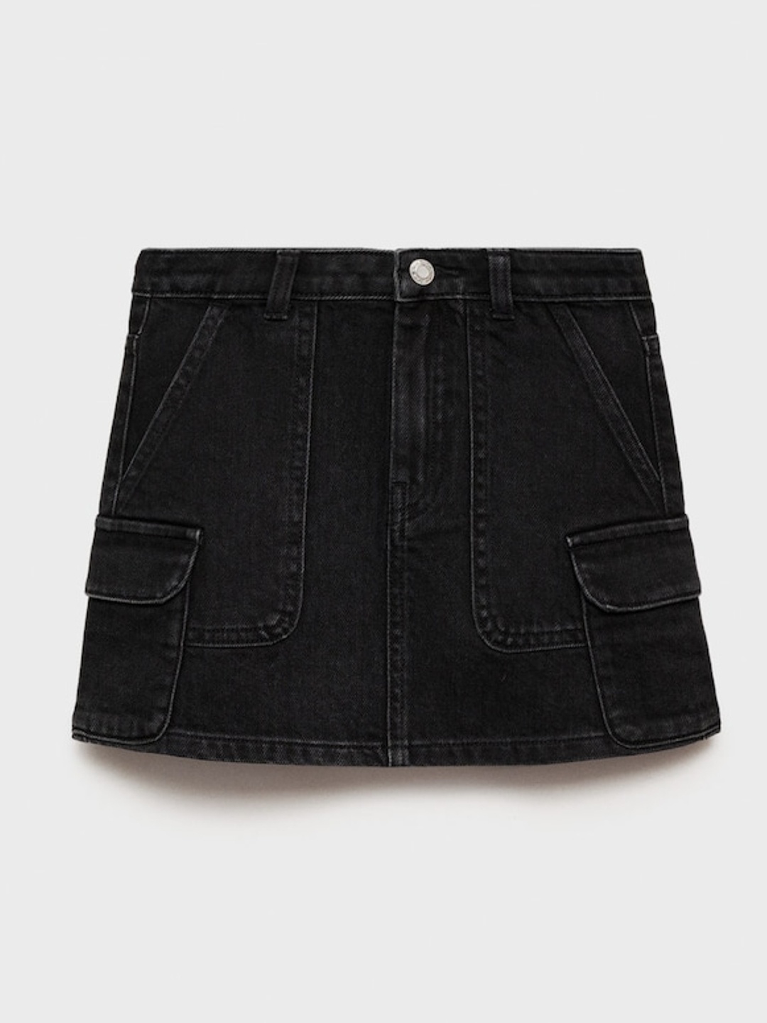 

Mango Kids Girls Pure Cotton Denim Skirt, Black