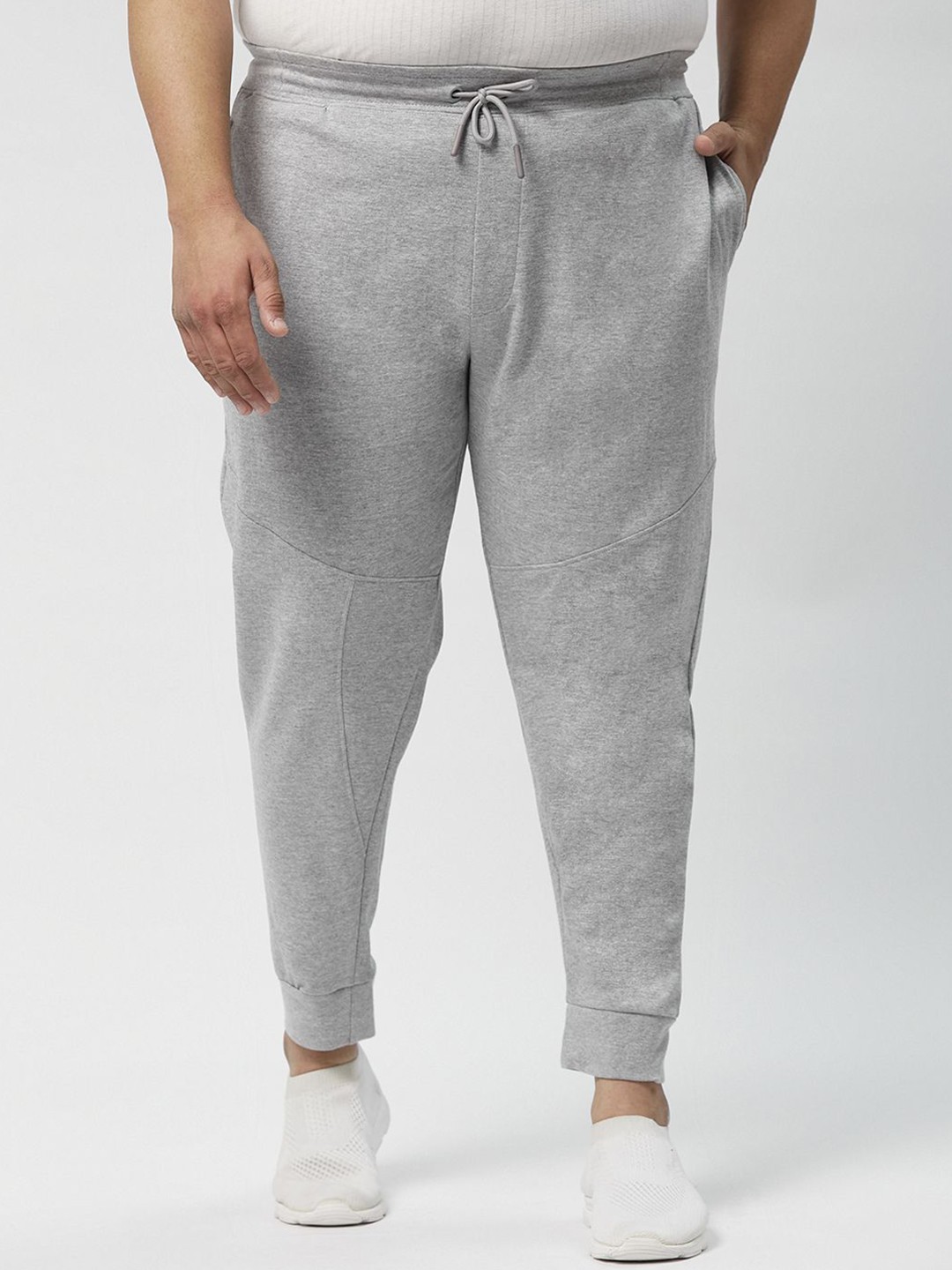 

Big Hello - The Plus Life Men Relaxed Joggers Trousers, Grey