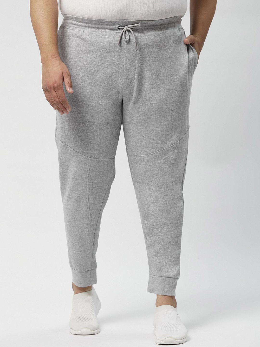 

Big Hello - The Plus Life Men Relaxed Joggers Trousers, Grey