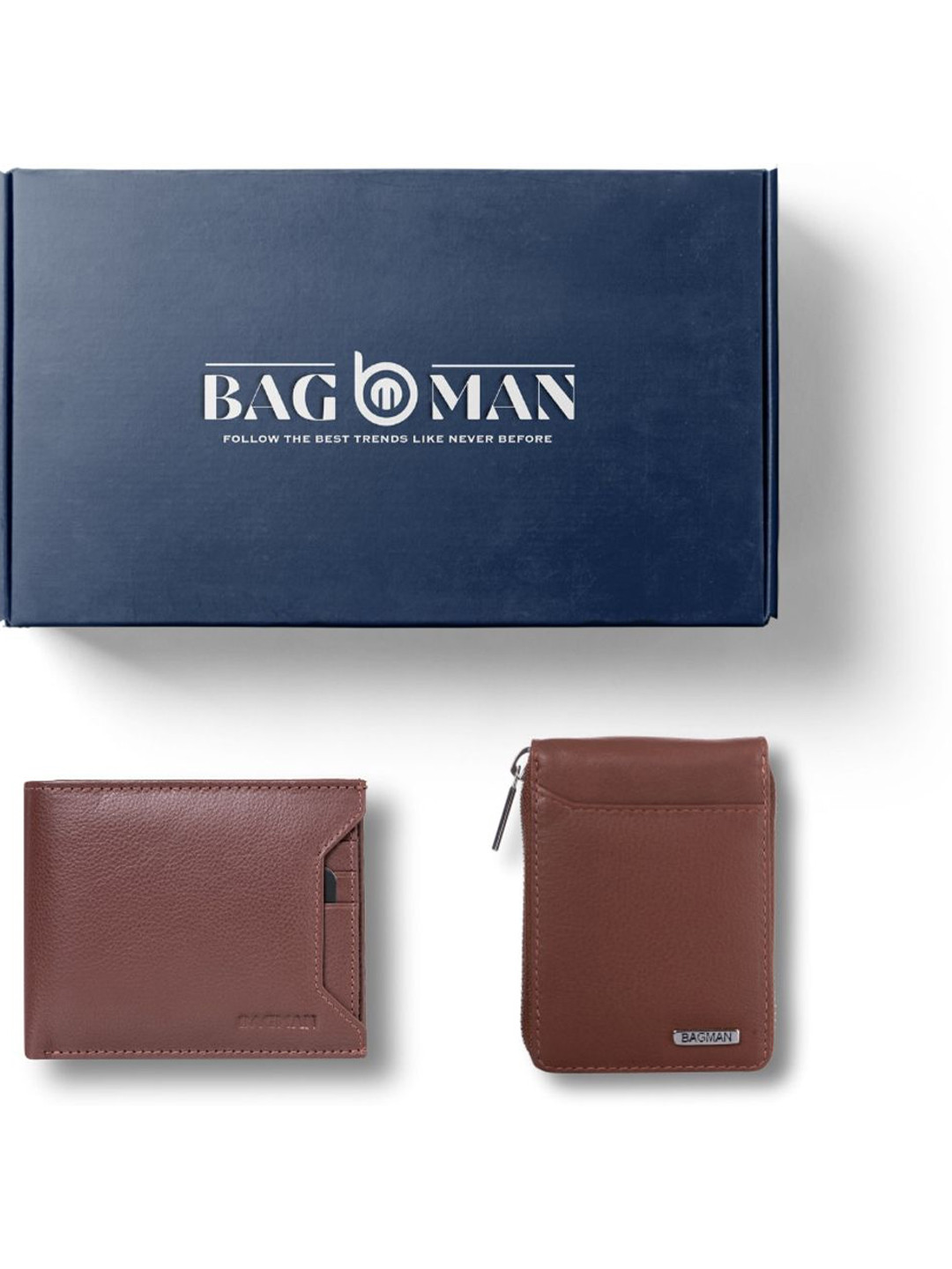 

BAGMAN Unisex Accessory Gift Set of, Brown