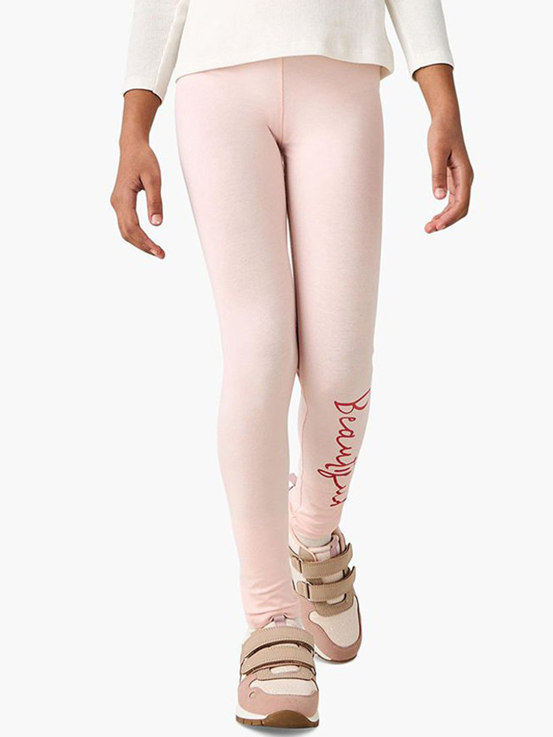 

Juniors by Babyshop Girls Printed Cotton Ankle Length Leggings, Pink
