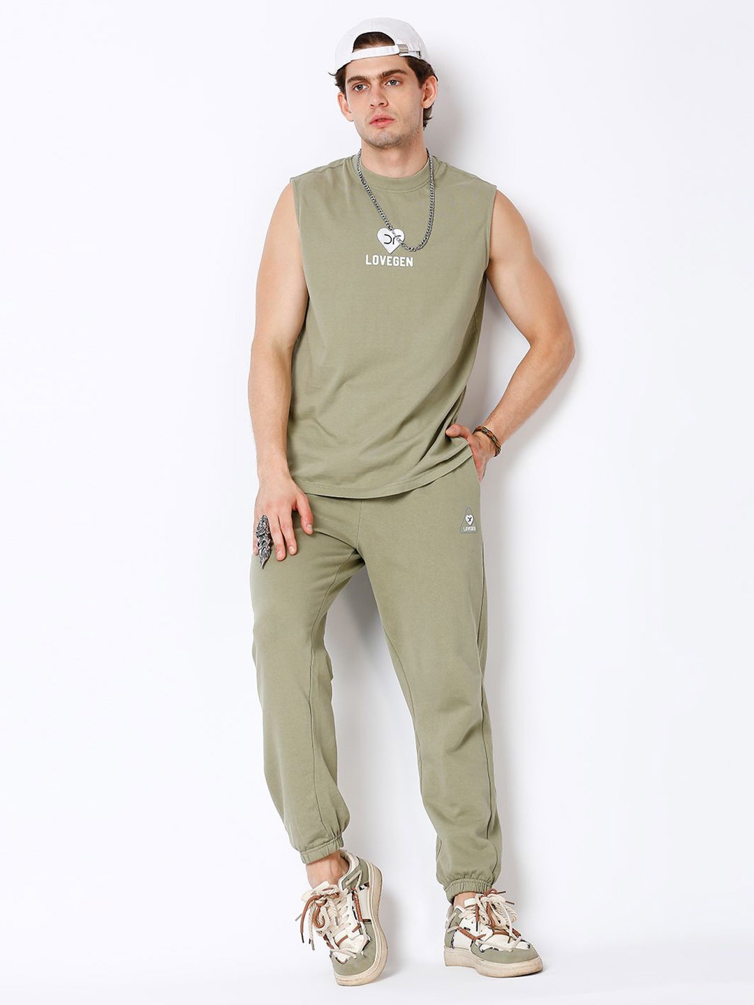

Darshan Raval x LoveGen Sleeveless T-Shirt, Green