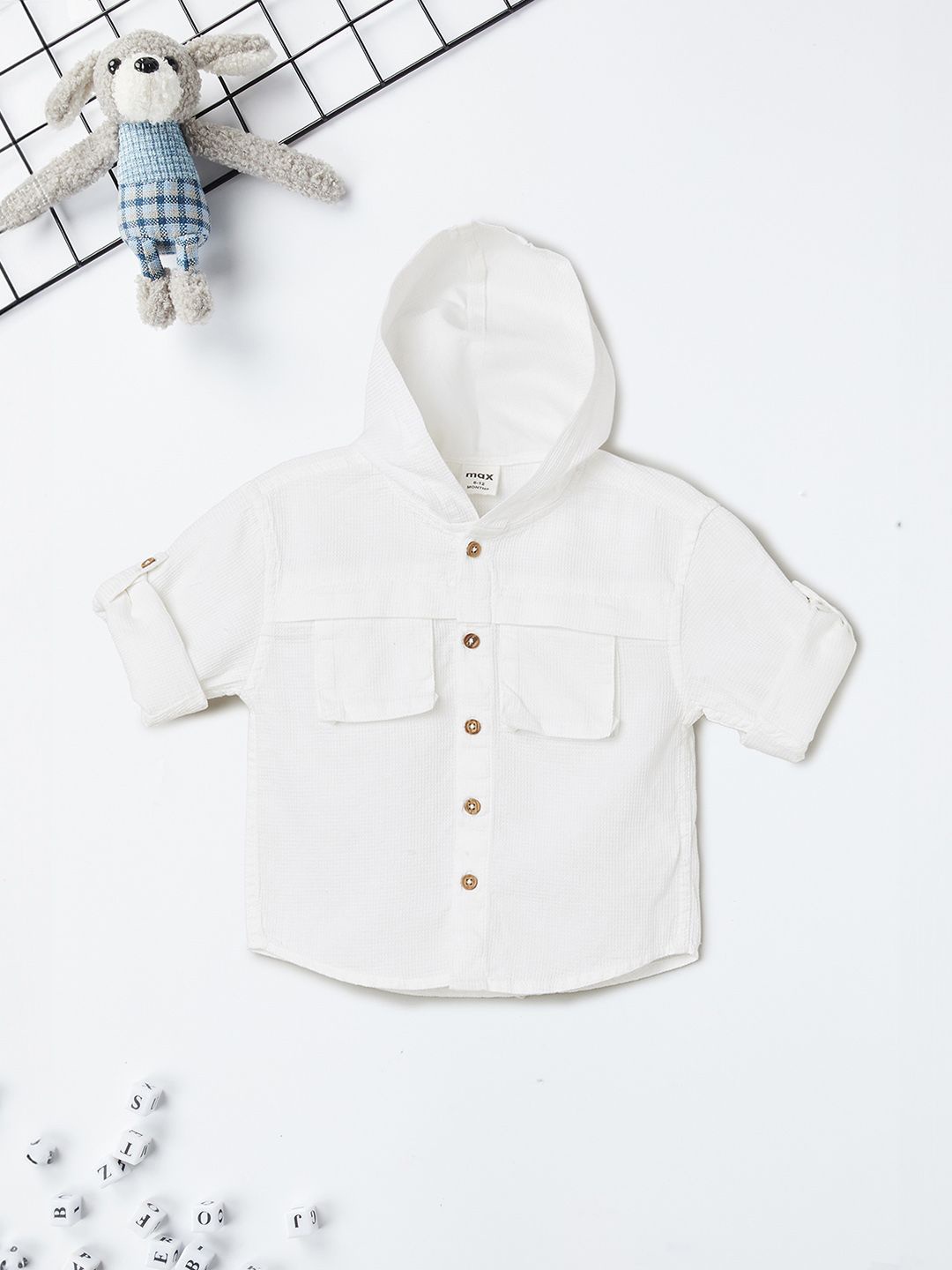 

max Boys Opaque Casual Shirt, White