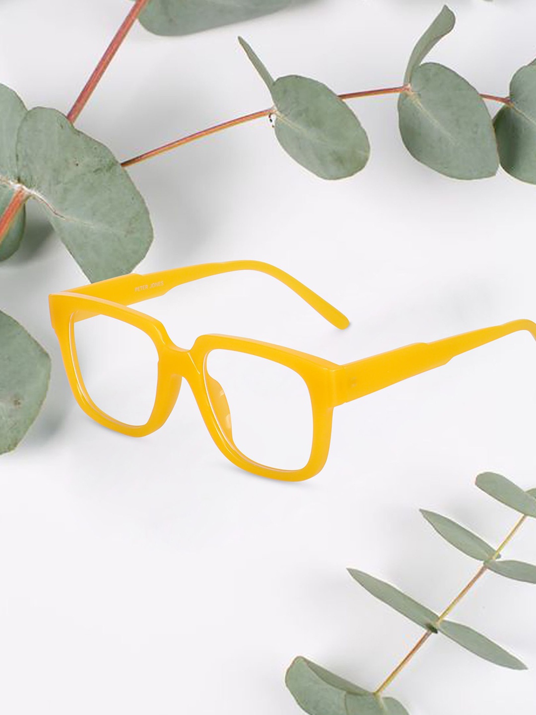 

Peter Jones Eyewear Unisex Blue Light Blocking Full Rim Square Frames, Orange
