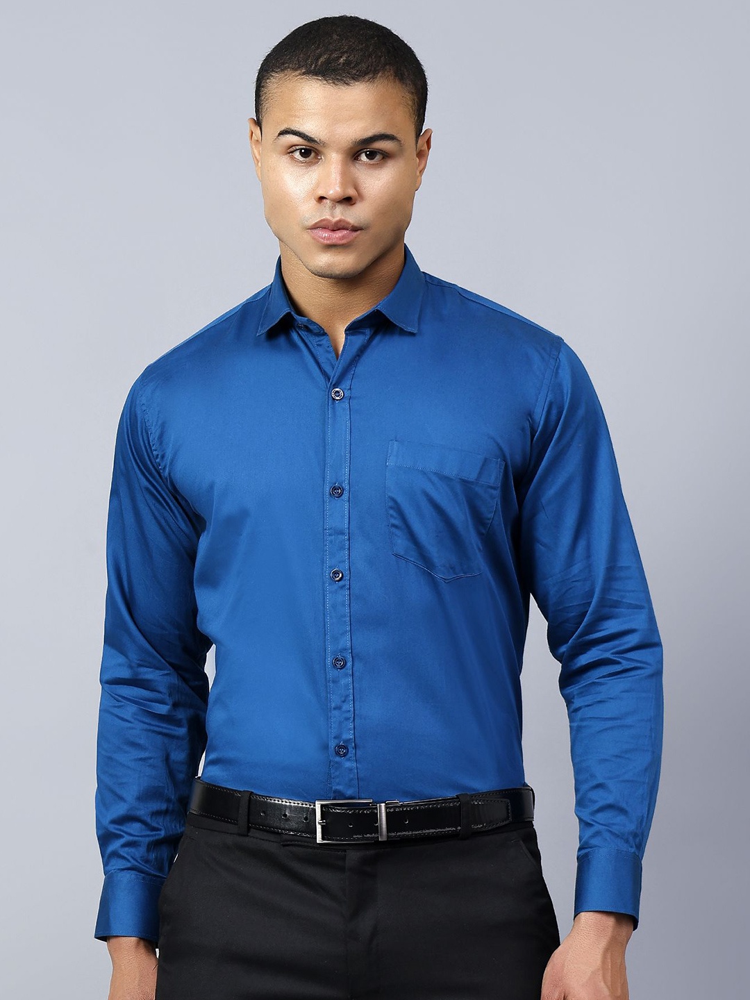 

CODE OF HONOUR Men Comfort Opaque Casual Shirt, Blue