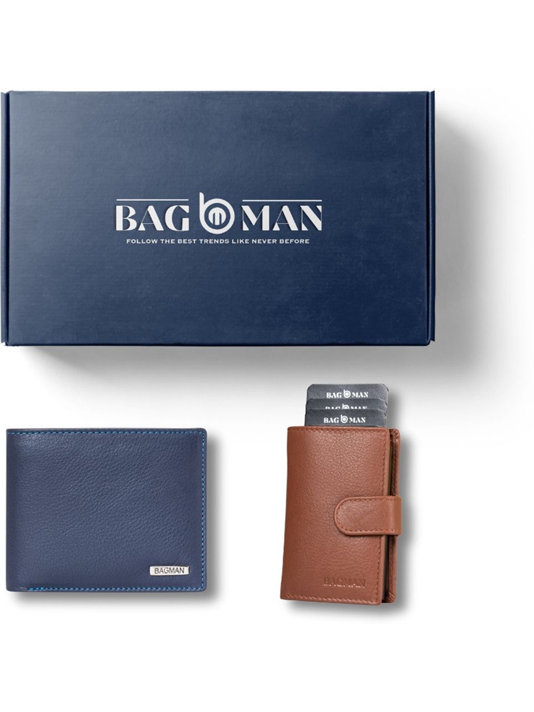 

BAGMAN Unisex Accessory Gift Set of, Navy blue