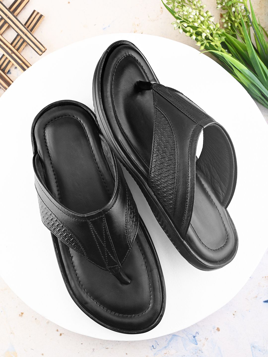 

Butello Men Comfort Sandals, Black