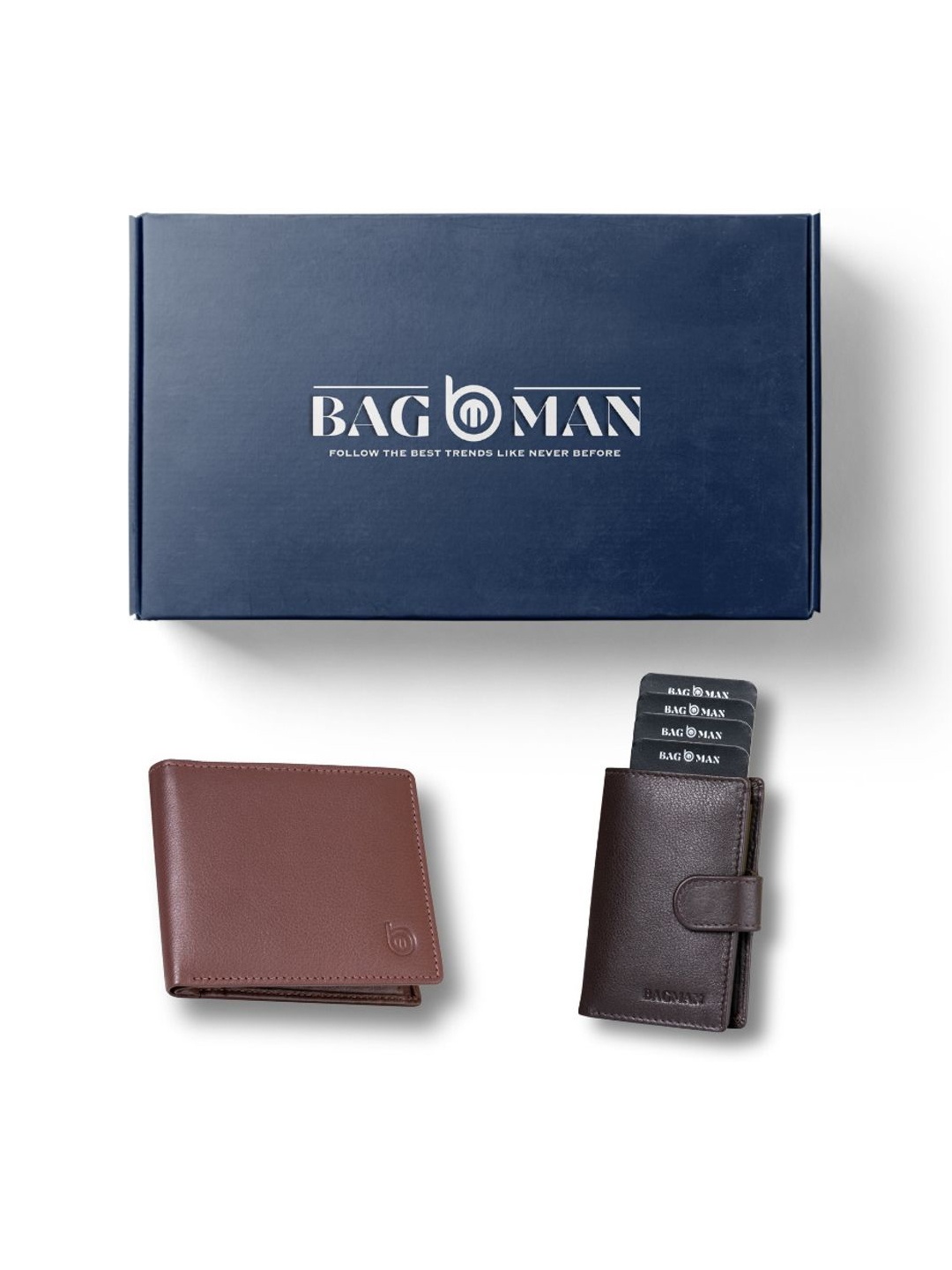 

BAGMAN Unisex Accessory Gift Set of, Brown